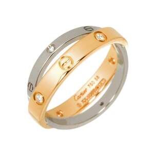CARTIER Authentic 18k Gold Diamond Love Ring #58